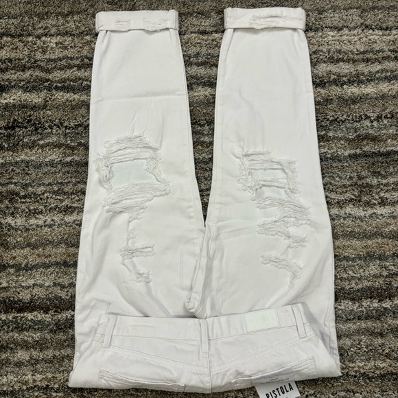 Pistola High Rise Relaxed Roller Jeans Sz 30 NWT | Pistola White Relaxed Fit - Picture 13 of 15